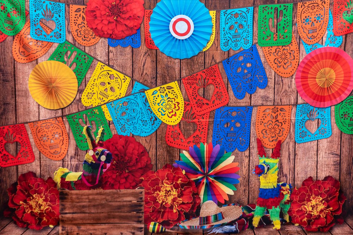 Colorful Dia de los Muertos decorations