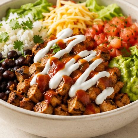 The loaded Deli Bowl with extra avocado, meat and toppings